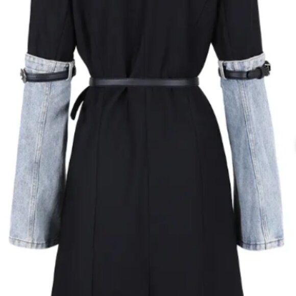 Black and denim trench - Picture 4 of 7
